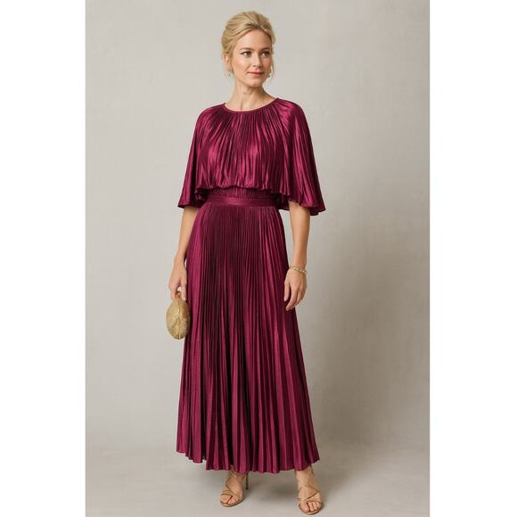 Mac Duggal Pleated Caplet Tea Length Dress 2 NWT - Picture 11 of 11